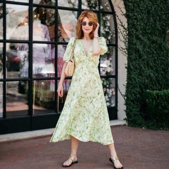 Faithfull The Brand Vittoria Lera Midi Dress Roos Tie Dye size US 4 - Picture 7 of 16